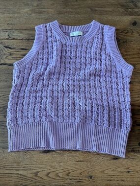 Pinch Lavender Cable Knit Tank Top